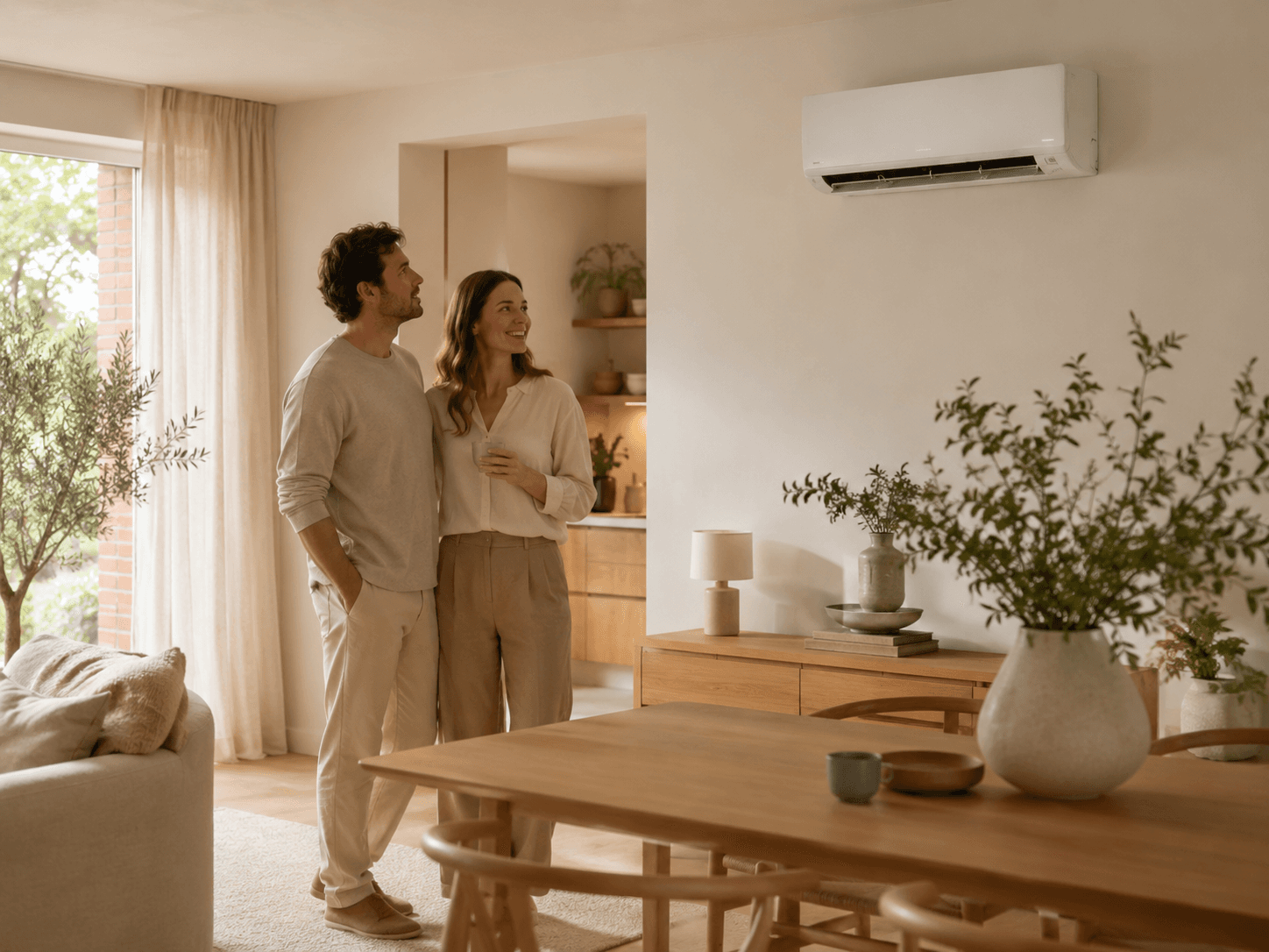 Duo-split airco geïnstalleerd in een karakteristieke woning